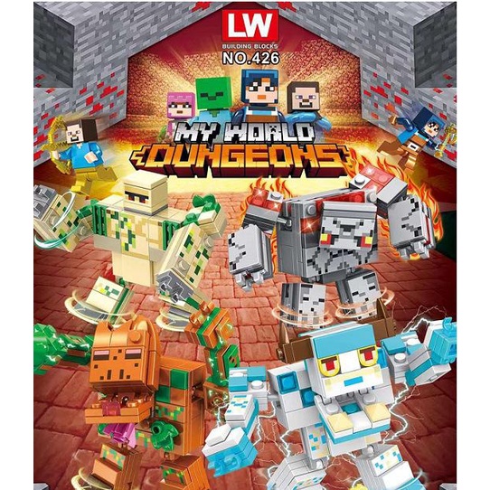 MG426 ∣ Lego Mineicraft Mi world Dungeons Mainan minicraft Big ironn goolem mini craft mine craft
