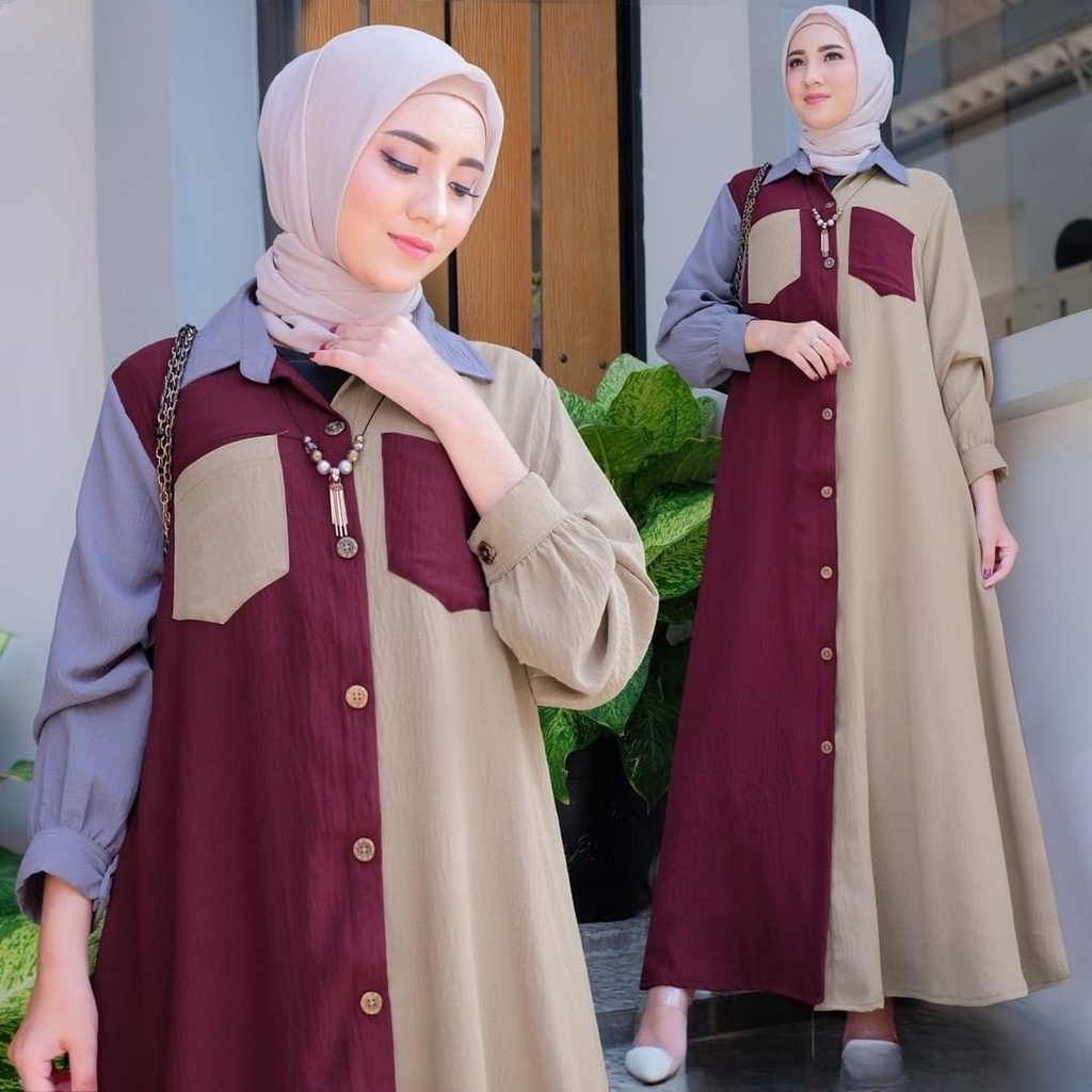 GAMIS STORE - Maysa Dress Maxy Gamis Muslim Premium Shakila Fit To S - XL Fashion Maxi Wanita Modern Termurah