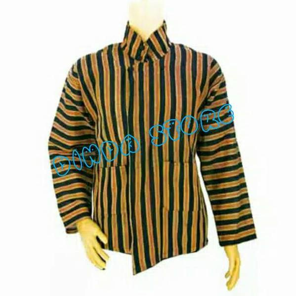 Lurik ⸨LaB ⸩ Baju surjan lurik dewasa / baju jawa / baju dalang //Harga.promo