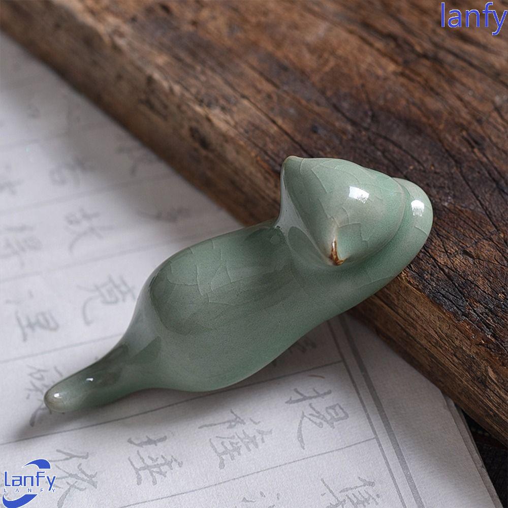 Lanfy Ceramic Pen Rest Chinese New Trendy Artis Perlengkapan Seni Penmanjaan Mahasiswa Kaligrafi Pen Holder