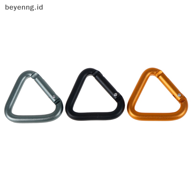 Beyen 1PC Segitiga Carabiner Outdoor Camping Hiking Gantungan Kunci Ketel Gesper Snap Clip ID