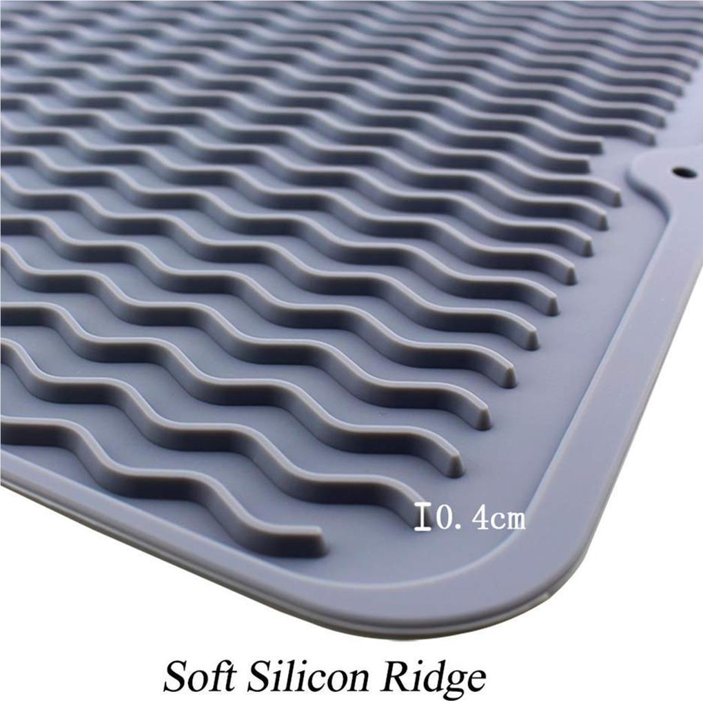 Silicone Dish Drying Mat Kitchen Drainer Alas Pengering Piring Sink Mat Alas Pengering Piring Besar