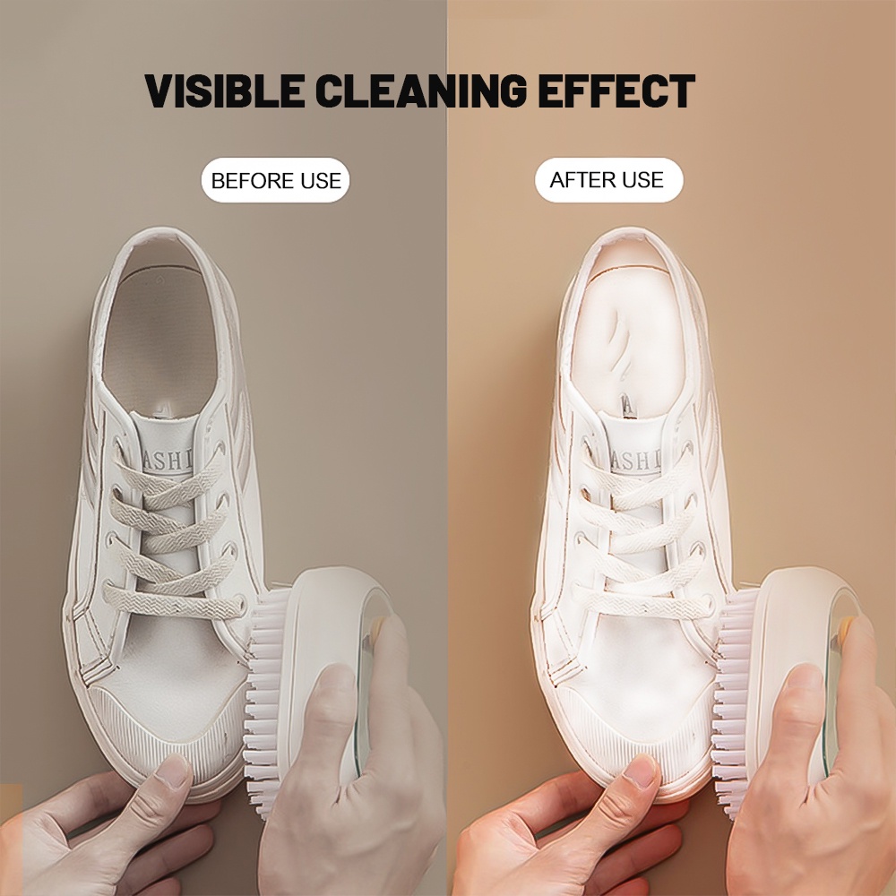 Sikat Cuci Baju Multifungsi Untuk Lantai Dinding Rumah Hemat Tenaga Kerja Sikat Pembersih Gagang Panjang Tipe Tekan Sikat Sepatu Cair Sabun Otomatis Lembut-bristled Tambah Cairan Shoe Brush