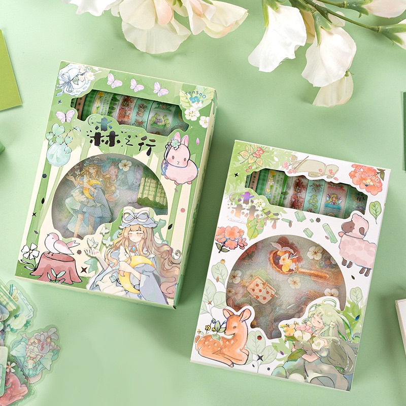 

tema manga theme sticker set kartun stiker karakter set tempelan diary