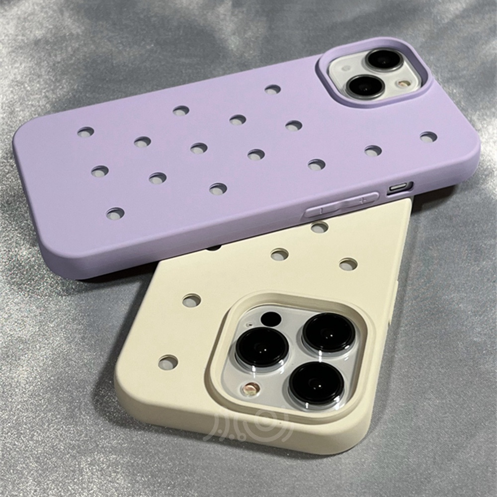 Casing Ponsel Warna Permen Lucu Untuk Iphone14 11 12 13 Pro Max Soft Cover Lovely Hollow Polkadot Silicone Cases casing iPhone