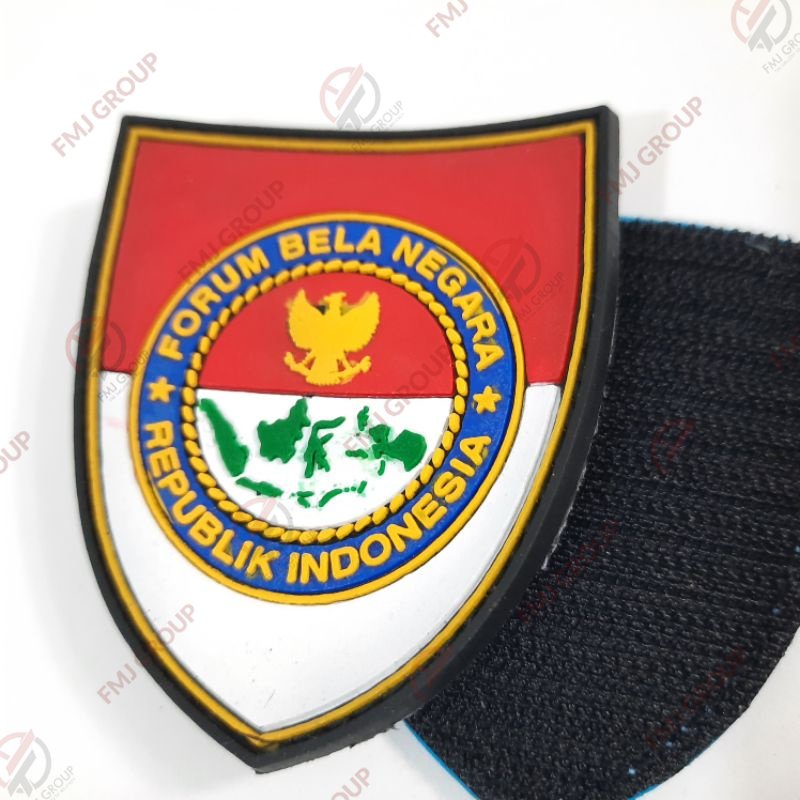 Emblem Patch Rubber Logo Bela Negara