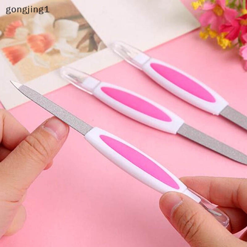 Ggg 2in1 Kikir Kuku stainless steel scrub buffer double sides pedicure tools ID