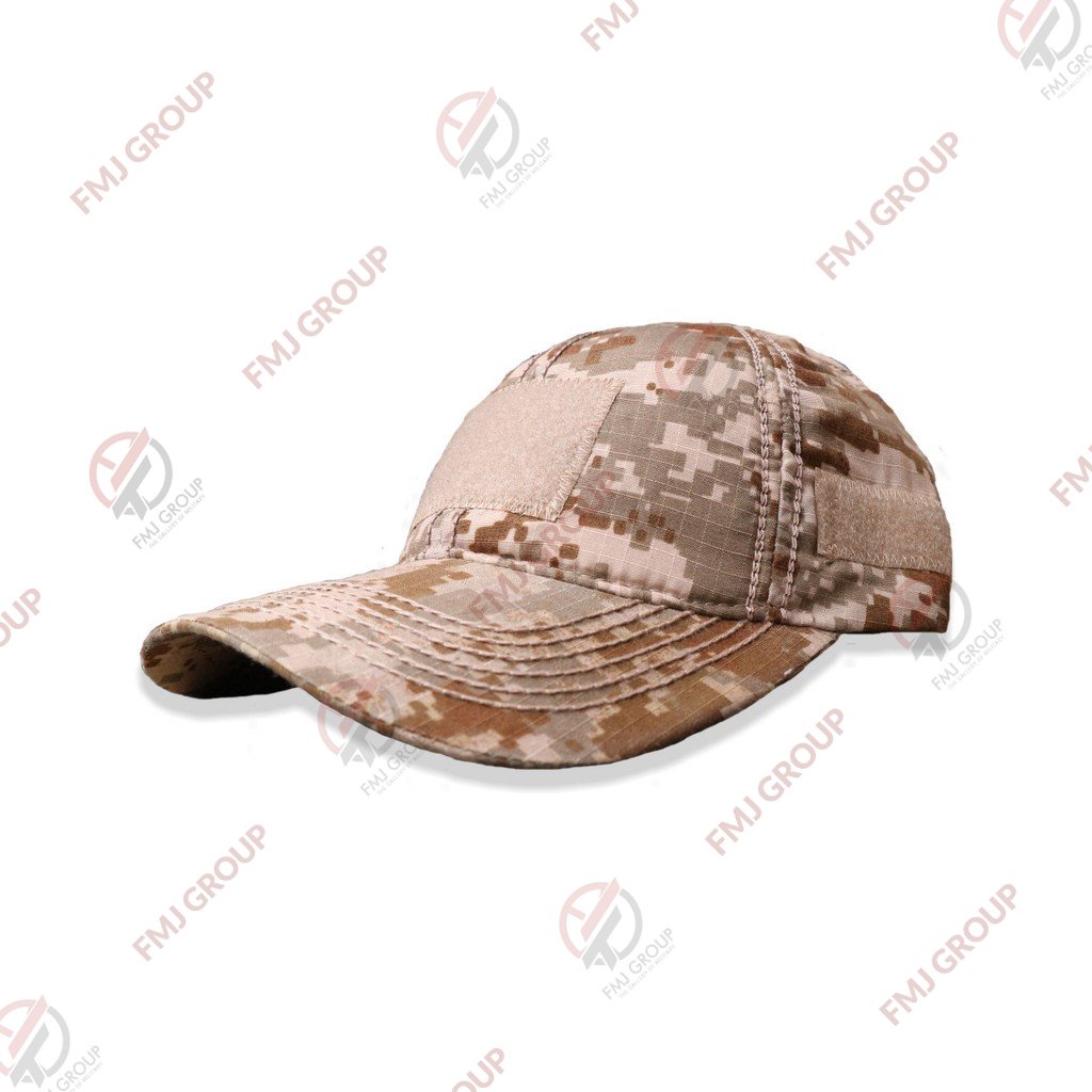 Topi Tactical - Topi Loreng Desert / Gurun - Topi Velcro / Perekat Lapangan