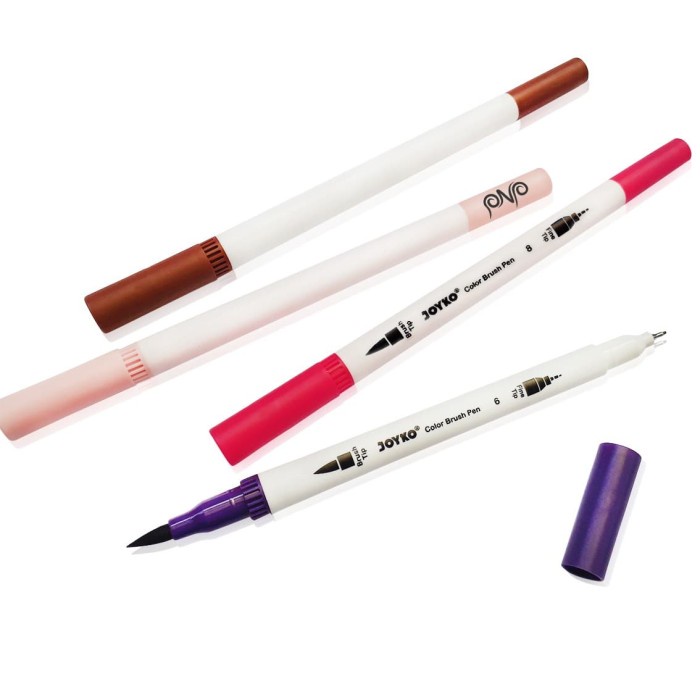 

Joyko Brush Pen Colour Dual Tip Spidol Set 12 Warna CLP-06