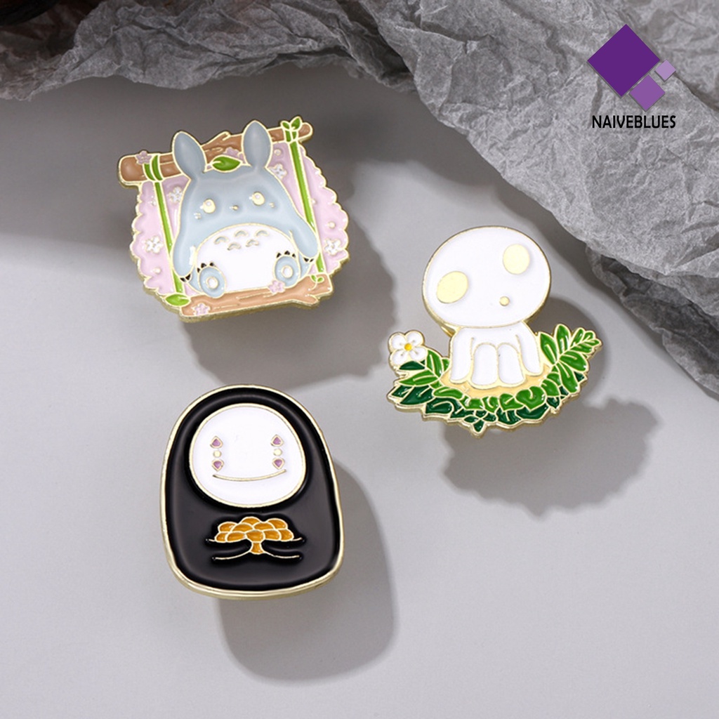 &lt; Naiveblues &gt; Bros Pin Stoving Varnish Anime Aksesori Geometris Tas Mudah-Cocok Kartun Lucu Bros Lencana