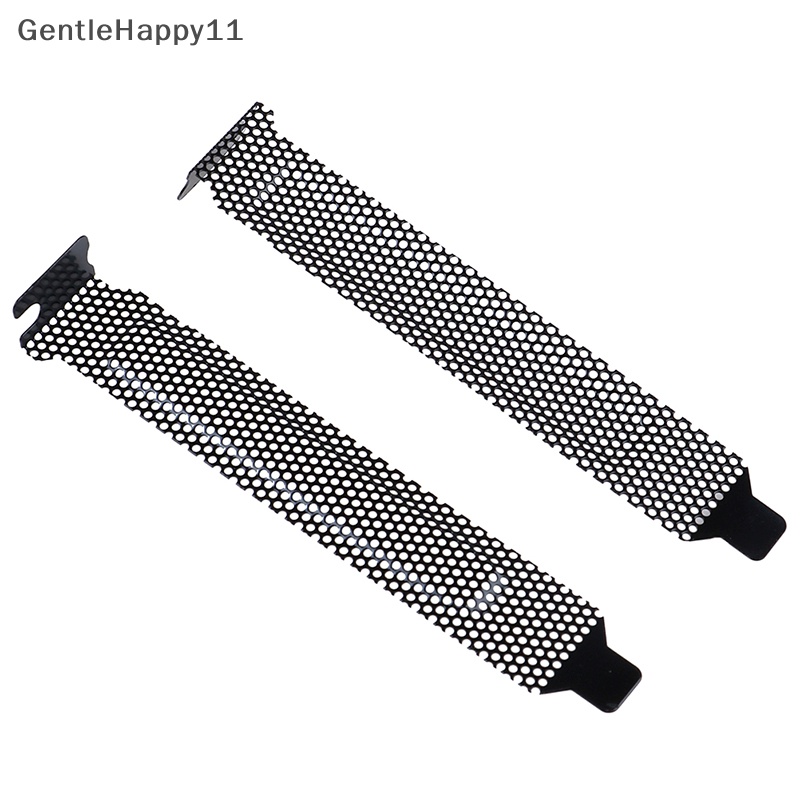 Gentlehappy 10Pcs Baru Hitam PCI slot Penutup filter Debu blanking plate hard steel id