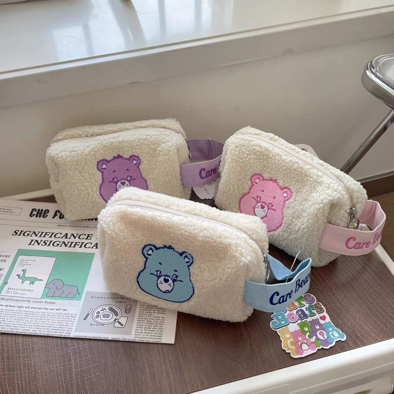 MAKE UP POUCH MAKEUP TRAVEL SERBAGUNA / CELEBRITY BEAR LARGE CAPACITY PENCIL CASE / TEMPAT PENSIL ZIPPER MOTIF BERUANG / POUCH FLURRY CARE BEAR / CARE BEAR PREMIUM POUCH / TEMPAT MAKEUP CARTOON BEAR / AESTHETIC PENCIL CASE