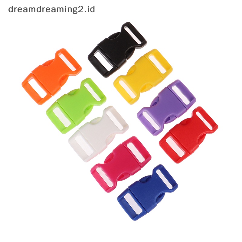 (drea) 10pcs 5per8 &quot;Curved Side Release Buckle Paracord Gelang DIY Pets Collar Camping//