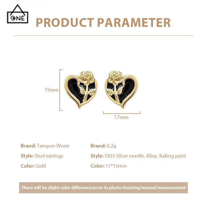 COD❤️Anting S925 Korea anting bunga cinta  anting gaya Prancis untuk wanita-A.one