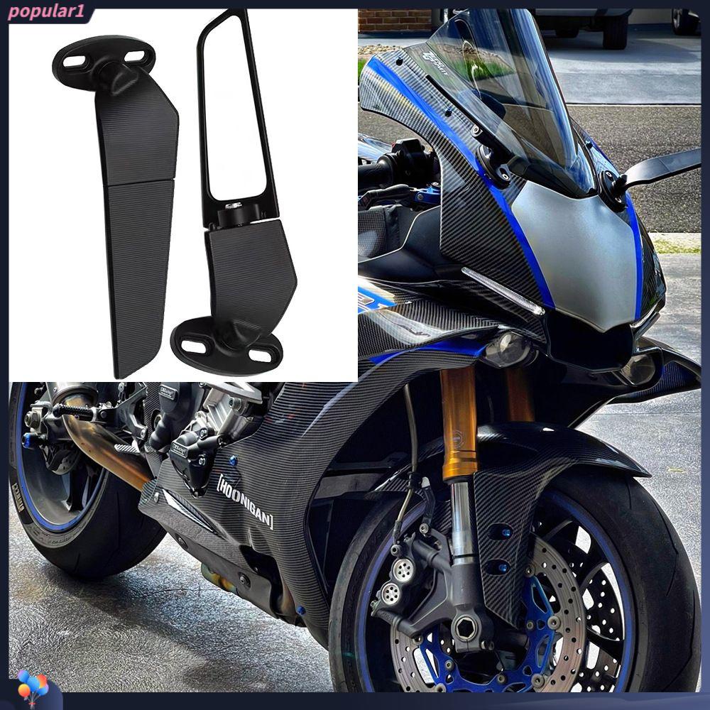 Populer 1pasang Kaca Spion Sayap Angin Motor Modifikasi Universal Adjustable Mirror Spoiler Untuk KAWASAKI