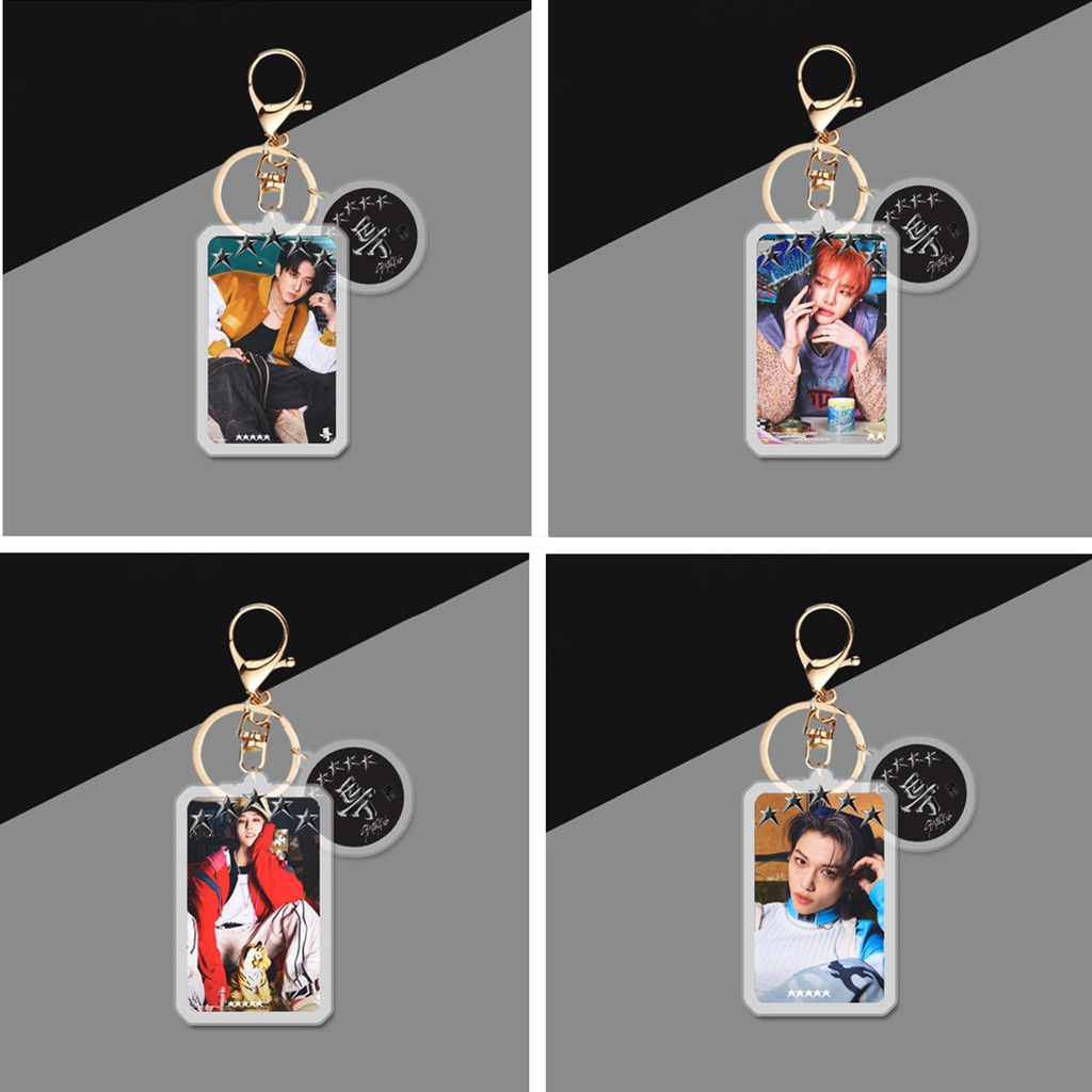 1pc STRAY KIDS COMEBACK 5-STAR Acrylic Key Chain Straykids Gantungan Kunci Gantung Atas