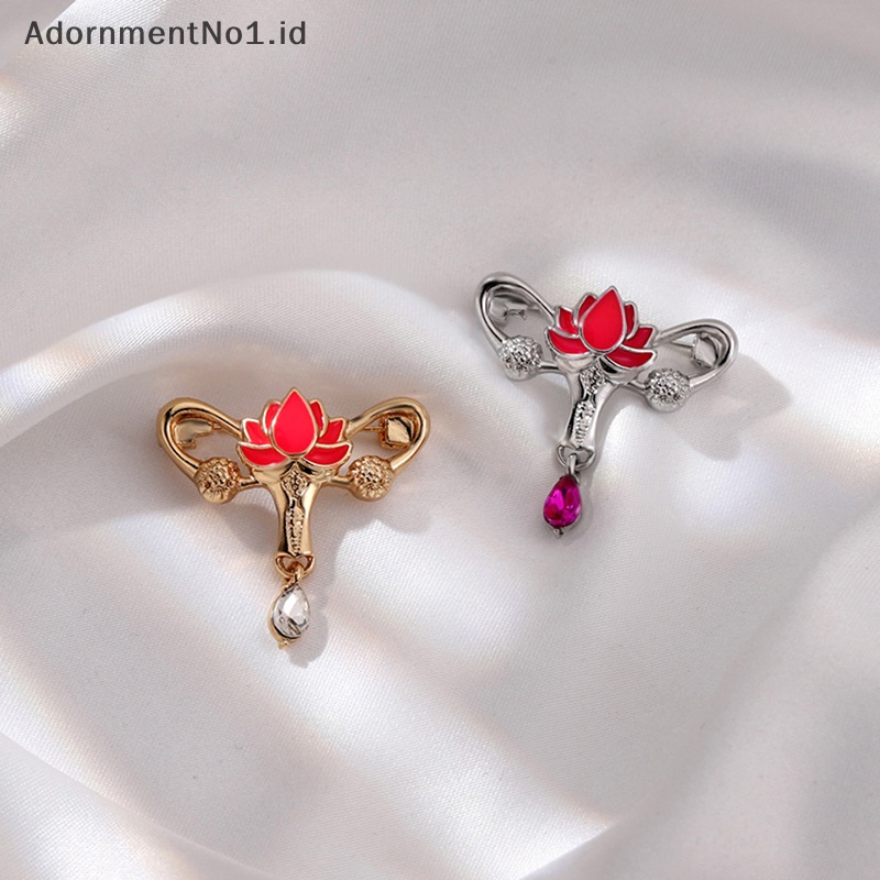 [AdornmentNo1] Fashion Bunga Lotus Liontin Bentuk Alloy Bros Untuk Wanita Kerah Pakaian Lencana Pin Accesssries [ID]