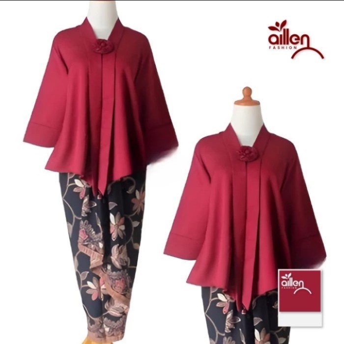 

kebaya kutu baru floy polos atasan - 1, M