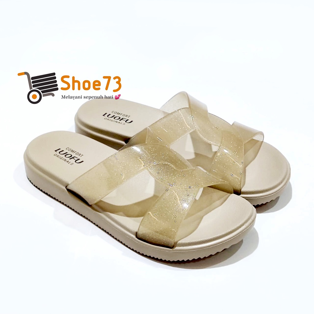 LUOFU E 7190 MT6W SIZE 36-40 ORIGINAL l Sandal Selop jelly wanita l Sendal kokop cewek impor