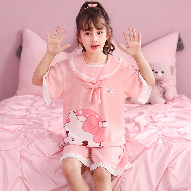 BAJU TIDUR SANRIO ANAK IMPOR PIYAMA ANAK SETELAN