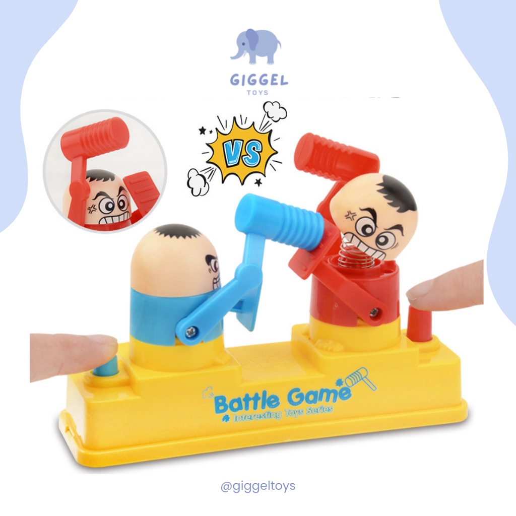 [ Giggel ] Hammer Toys / Mainan Anak Hammering Game Head Battle / Battle Game / Edukasi Funny Game