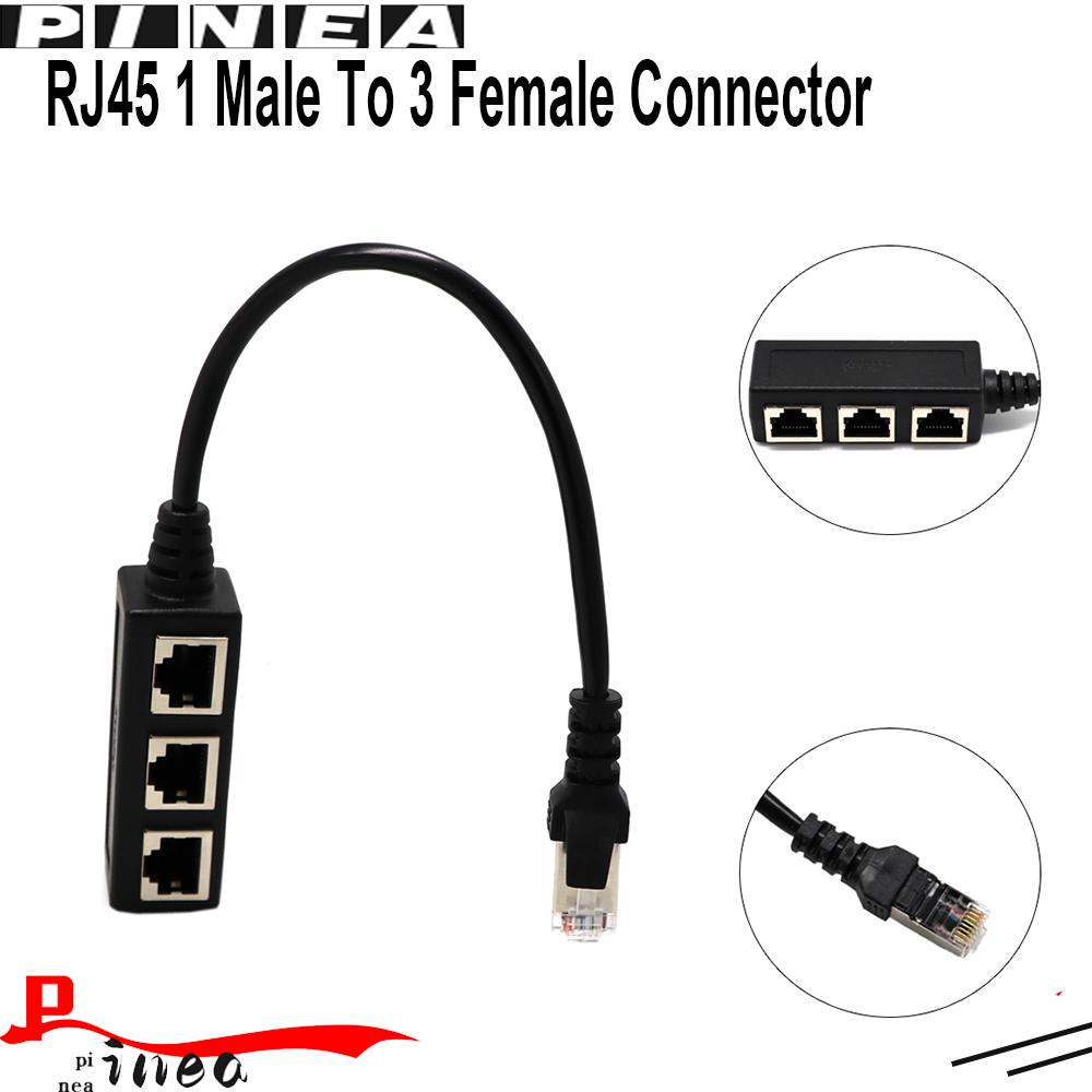 Adapter Kabel RJ45 Nanas Hitam Extension Splitter Eterna