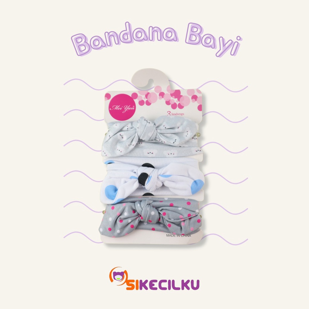 Bandana bayi import isi 3pcs