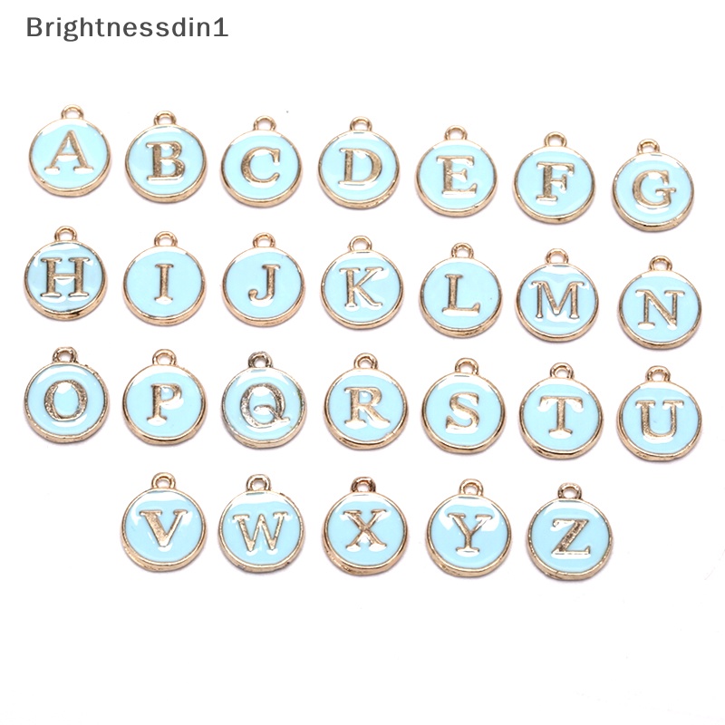 [Brightnessdin1] 26pcs Huruf Alfabet Ch Inisial Huruf Gelang Perhiasan DIY Craft Making Boutique