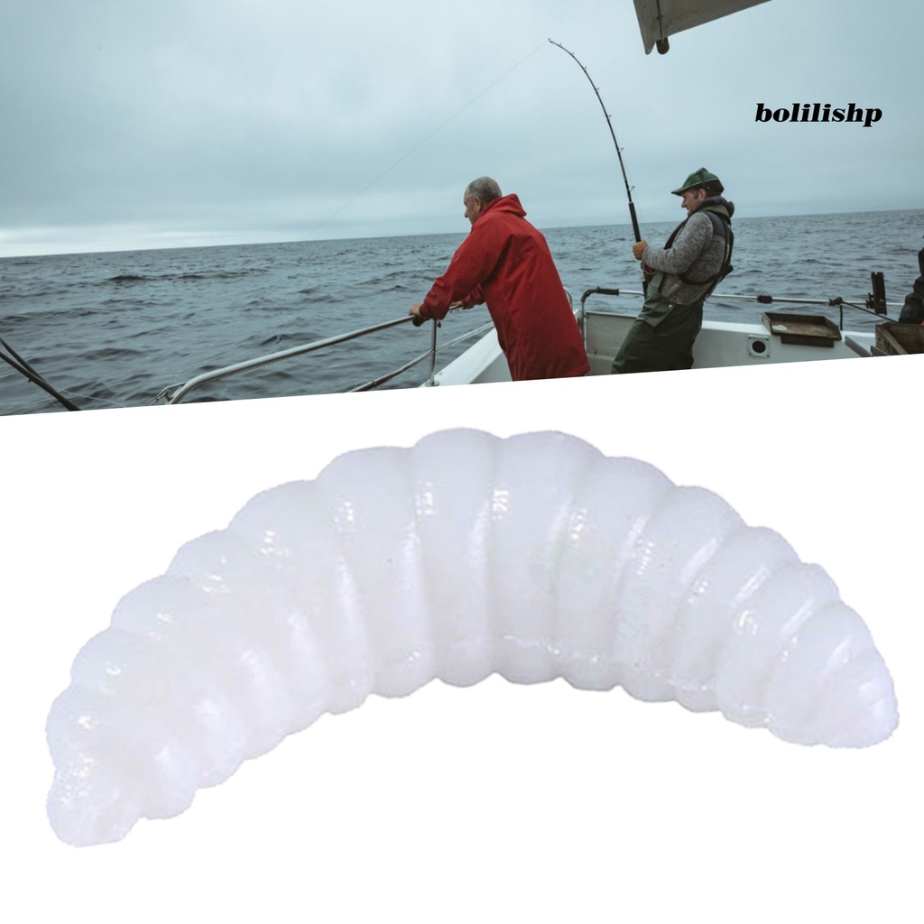 Bo-50pcs 2 cm Cacing Umpan Bercahaya Buatan Lembut Warna Terang Semua Area Air Universal Hidup Ketangguhan Yang Baik Cacing Tanah Umpan Perlengkapan Memancing