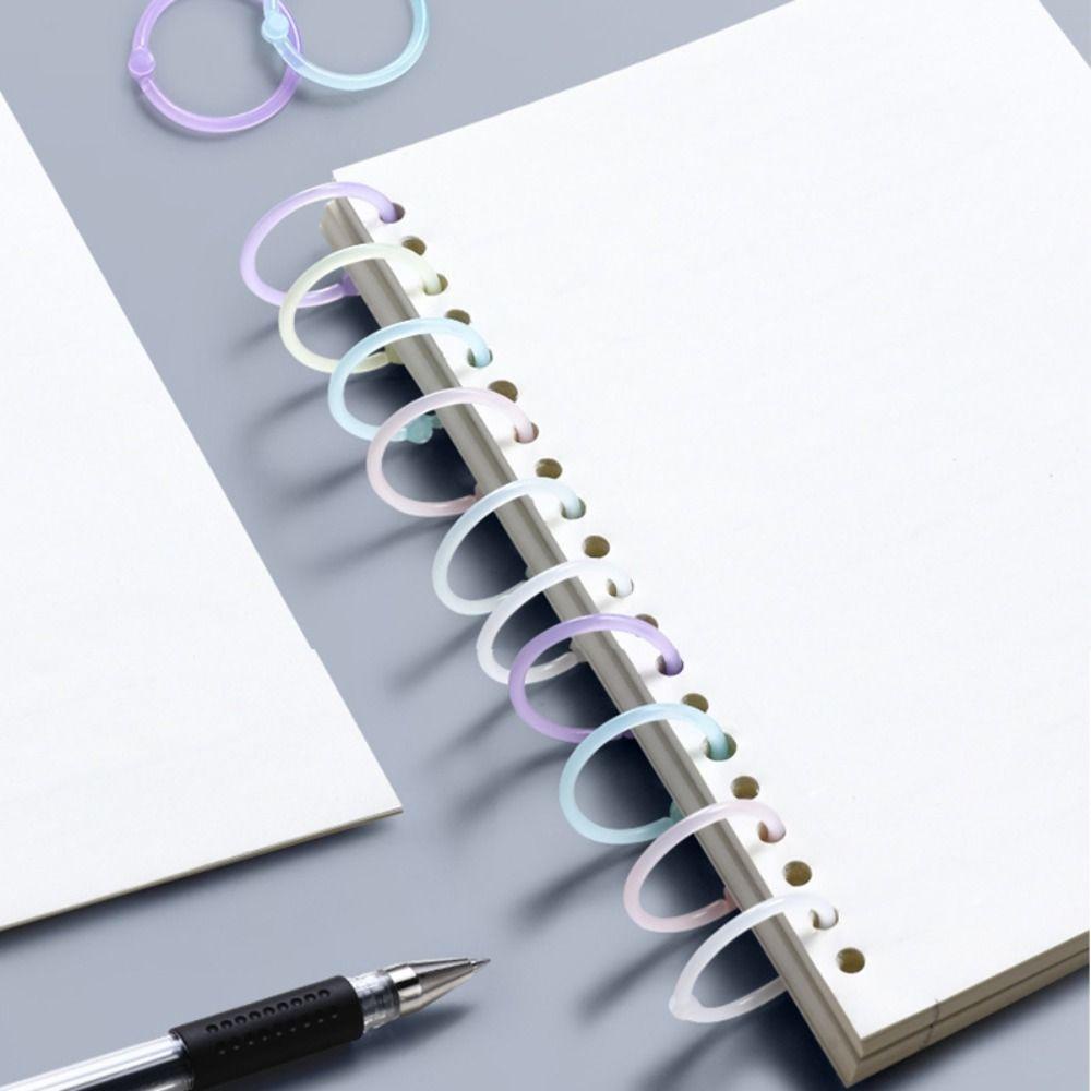 TOP Ring Binder Perlengkapan Pengikat Plastik Bukaan Cincin Raja Multi Fungsi Loose-Leaf Ring