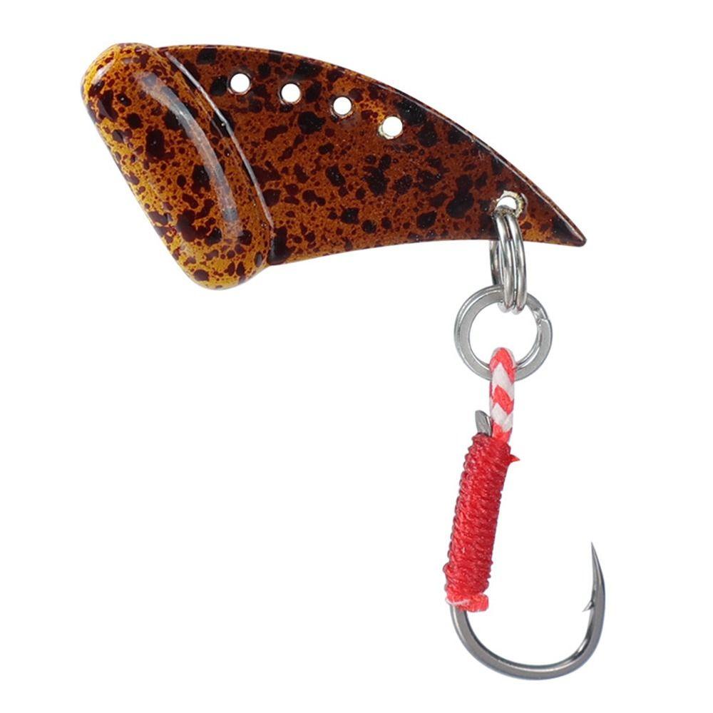 TOP Umpan Pancing Logam 25mm 2.8g Sendok Tenggelam Metal Rotate Sequin Treble Hook