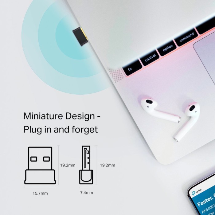 Tp-Link Archer T2UB Nano 600Mbps Wi-Fi Bluetooth 4.2 Wireless Adapter