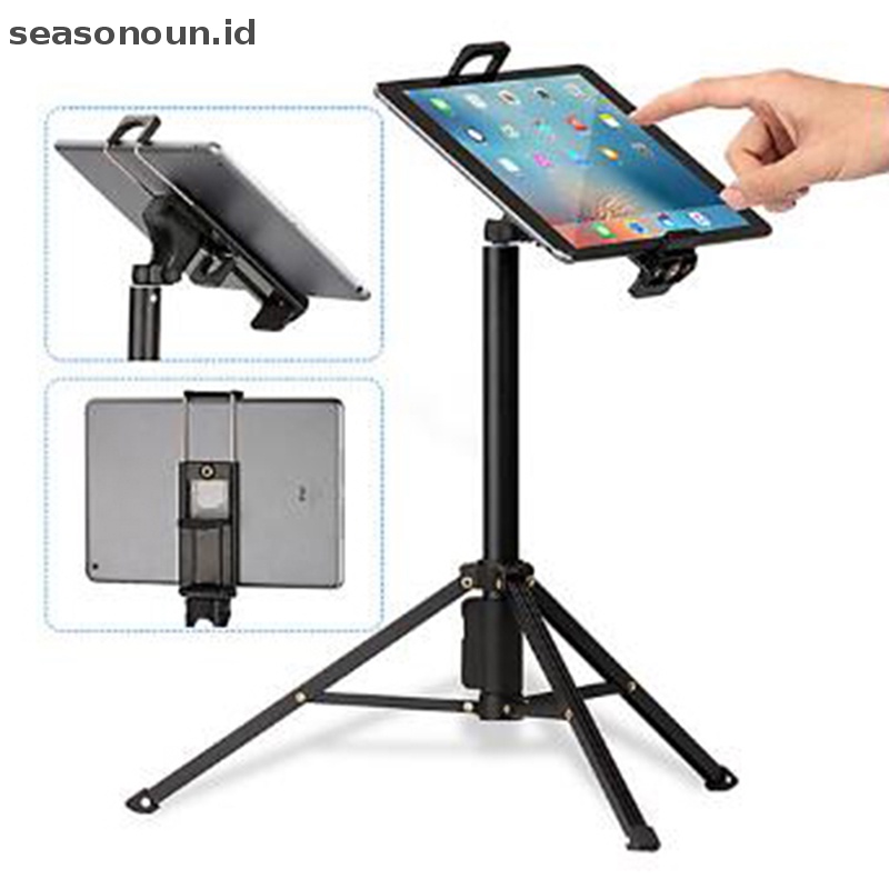 Seasonoun Klip Holder Tablet Ponsel Tripod Mount Universal Untuk Phone Adapter Clamp Stand.