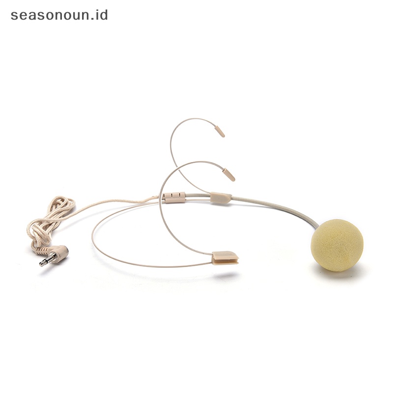 Seasonoun Dual Ear Hook Headset Head Microphone Untuk Shure Wireless 4pin Mini Plug.