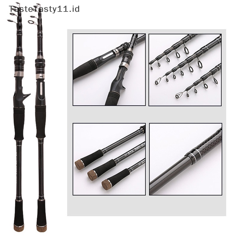 Tastetasty2023new 1.8m 2.1m 2.4m 2.7m Carbon Telescopic Carbon Joran Pancing M Power Ultralight Travel Casg Spinning Rod.