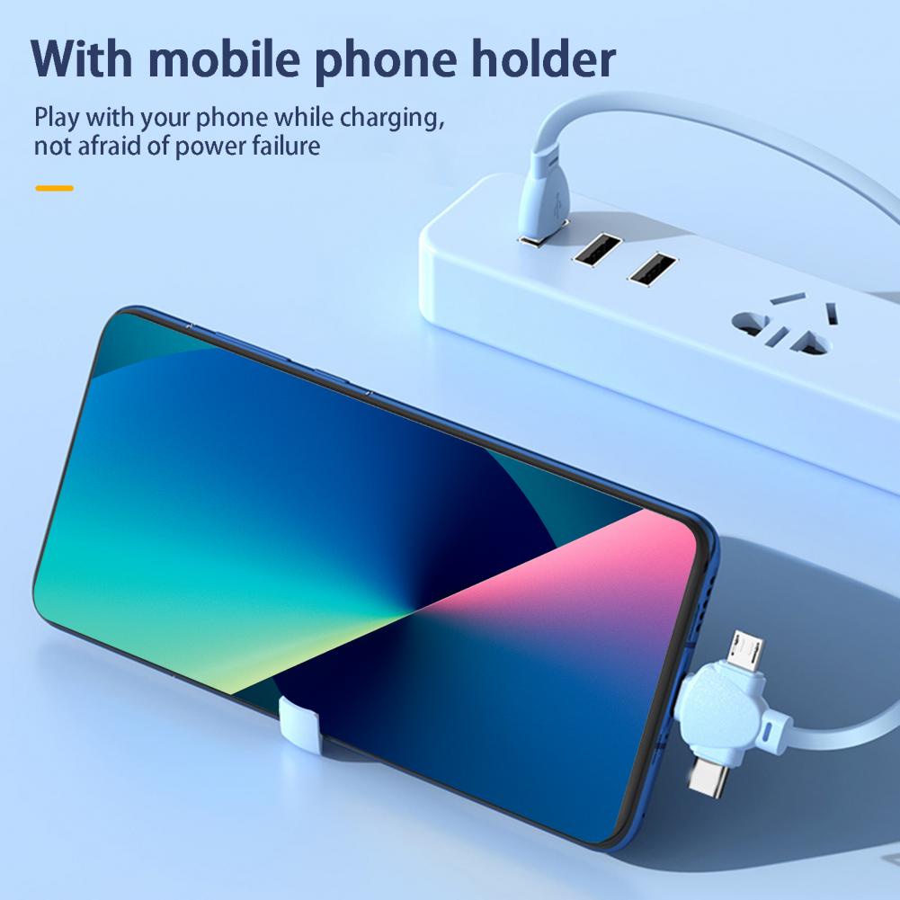 120w 6A Kabel Data Charging Cable Nyaman Lebar Kompatibel ABS Micro USB Tipe C Kabel Cas Telepon Untuk iPhone Android