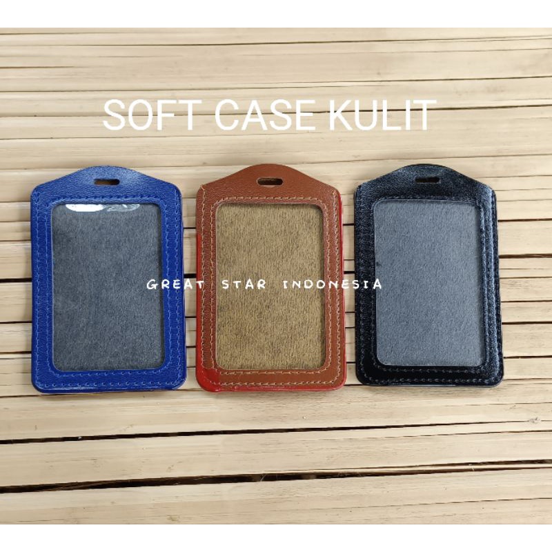 

SOFT CASE/FRAME/GANTUNGAN ID CARD KULIT SINTETIS