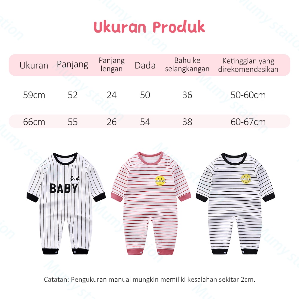 Mumystation Sleepsuit Newborn/Sleepsuit Pendek Bayi/Jumper Bayi Lengan Panjang