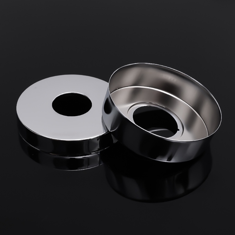 Penutup Dinding Pipa Air Stainless Steel/Penutup Flange Hias Kran Shower/Aksesoris Dapur Kamar Mandi Finishing Chrome