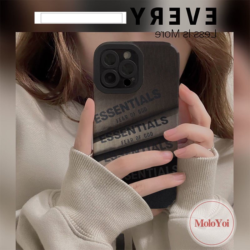 Casing Tekstur Kulit Mewah Kompatibel Untuk IPhone XR XS X Max 11 Pro Max8 7 Plus 11 12 14 13 Pro Max 7Plus Trendy Merek FOG Phone Shockproof Soft Tpu Cover