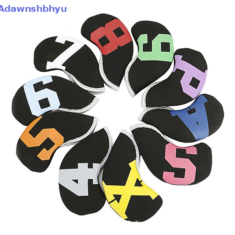 Adhyu golf Iron Cover 4-9PSAX10 Buah Penutup Kepala Besi golf Peralatan golf ID