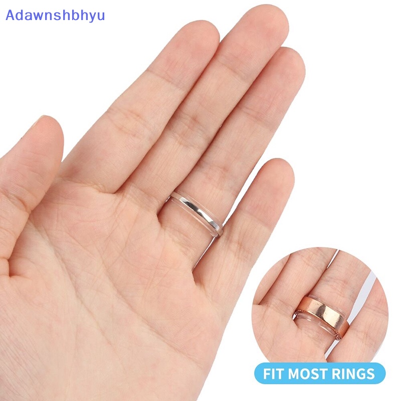 Adhyu 8ukuran Silikon Invisible Clear Ring Size Adjuster Mengencangkan Pengecil Alat Perhiasan ID