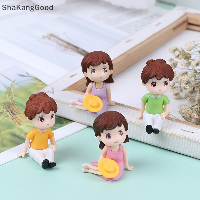 Miniatur Dekorasi Selip Pasangan Sweety Lovers Patung Taman Ornamen SKK