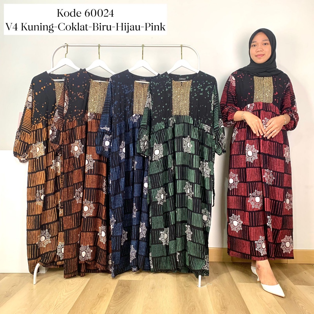 Baju Daster Lengan Panjang I Atasan Batik Wanita Lengan Panjang I Tunik Batik Wanita Lengan Panjang