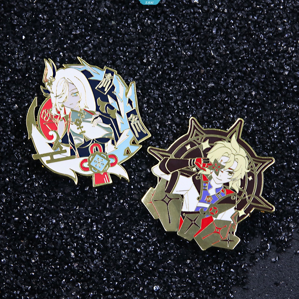 Mini Kartun Genshin Dampak Karakter Enamel Pin Indah Keqing Xiao Zhongli Klee Hutao Qiqi Ganyu Lapel Badge Perhiasan Hadiah [ZK]