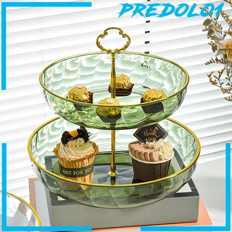 [Predolo1] Cupcake Stand 2tingkat Removable Tempat Kue Kering Untuk Dekorasi Cafe Restoran