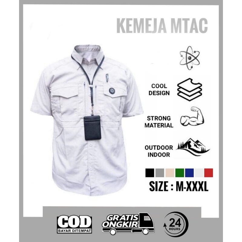 Kemeja M Tac lengan Pendek/Baju RESKRIM Tangan Pendek/Kemeja M-Tac Terbaru/Kemeja Lapangan