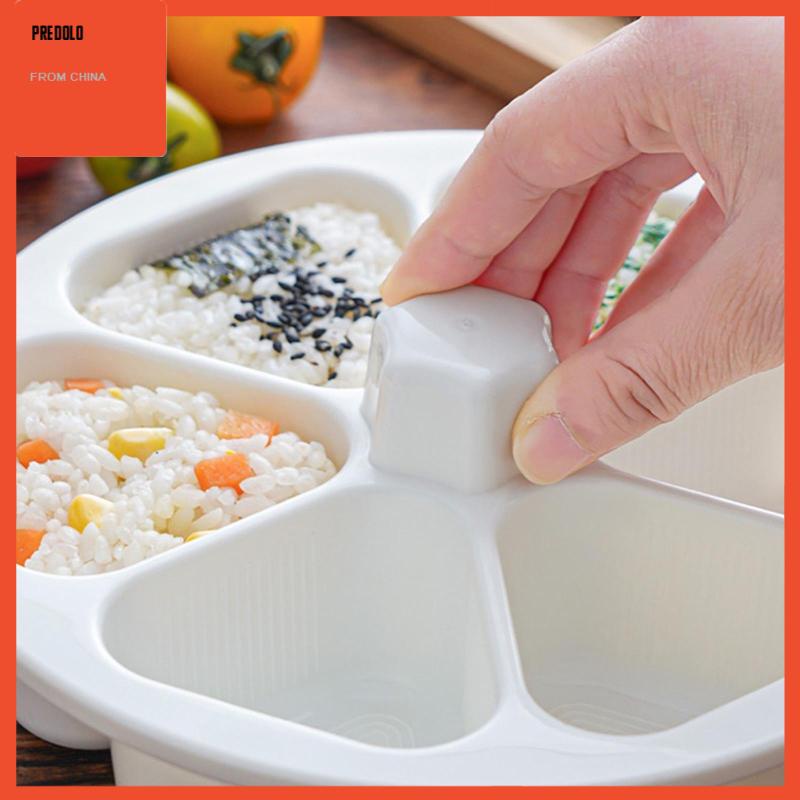 [Predolo] Alat Pembuat Sushi Jepang Food Decor Mudah Digunakan Triangle Rice Ball Maker