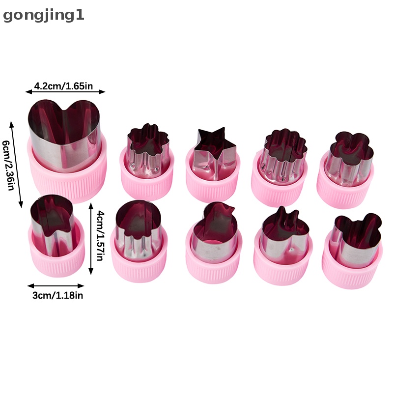 Ggg1 /7 /10/12PCS Pemotong Sayuran Stainless Steel Buah Cookie Cutg Cetakan ID