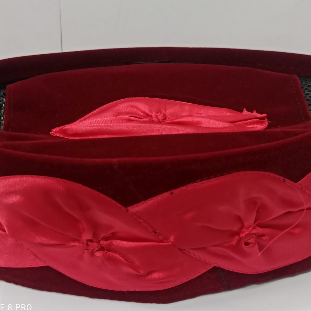 Peci Kopiah Songkok Merah Kembang Kol